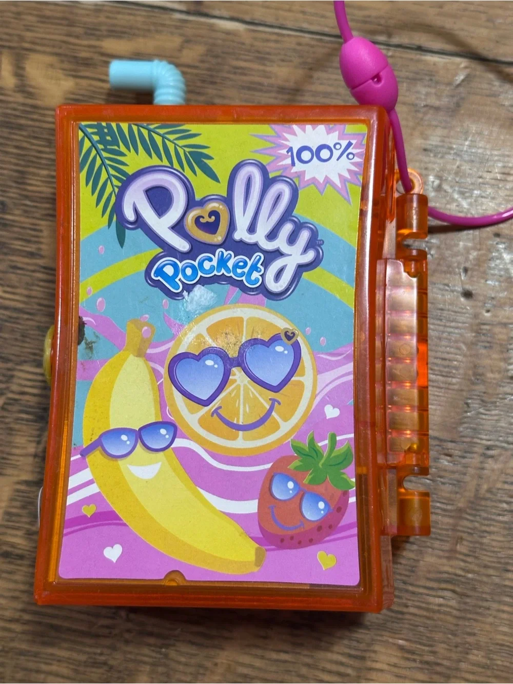 Polly Pocket Orange Mini Playset Case - Colorful Fruit Design